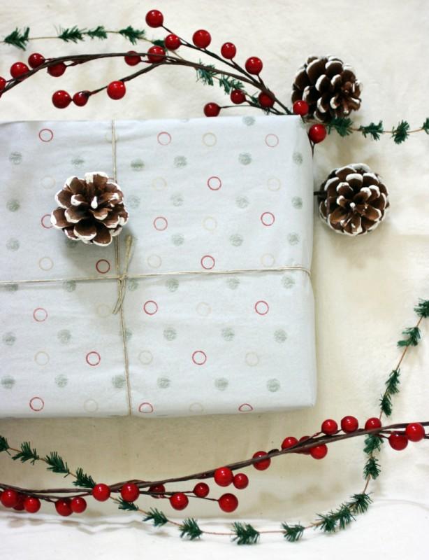 DIY patterned wrapping paper