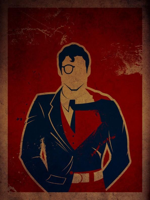 Superheroes & Their Secret Identities Art