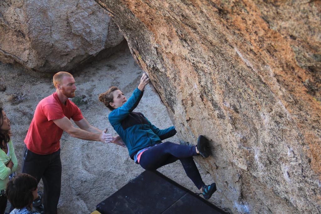 Angie Bradshaw convincingly crushes Fly Boy Arete (V5)