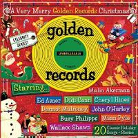 Very Merry Golden Records Christmas with Snowflakes