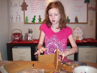 Assembling a gingerbread hous