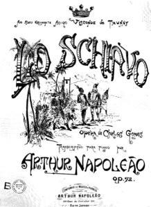 Cover page of the piano score of Lo Schiavo