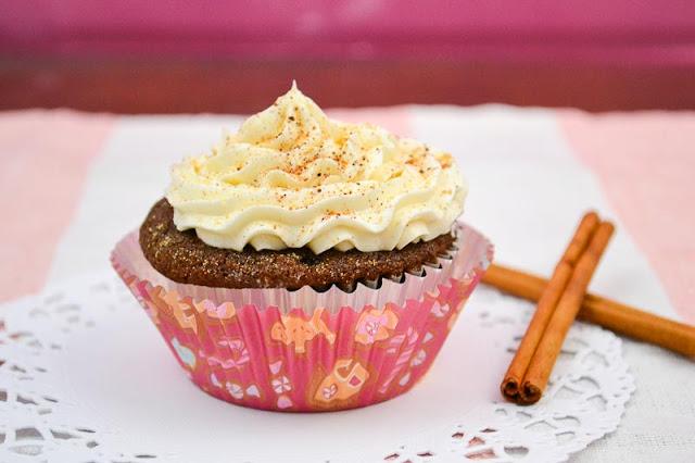 Gingerbread Cupcakes with Eggnog Buttercream