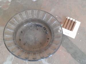 Smoking Ashtray and Matches