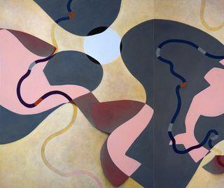 Wendy's Groove 54X68 diptych 2006 acrylic on canvas