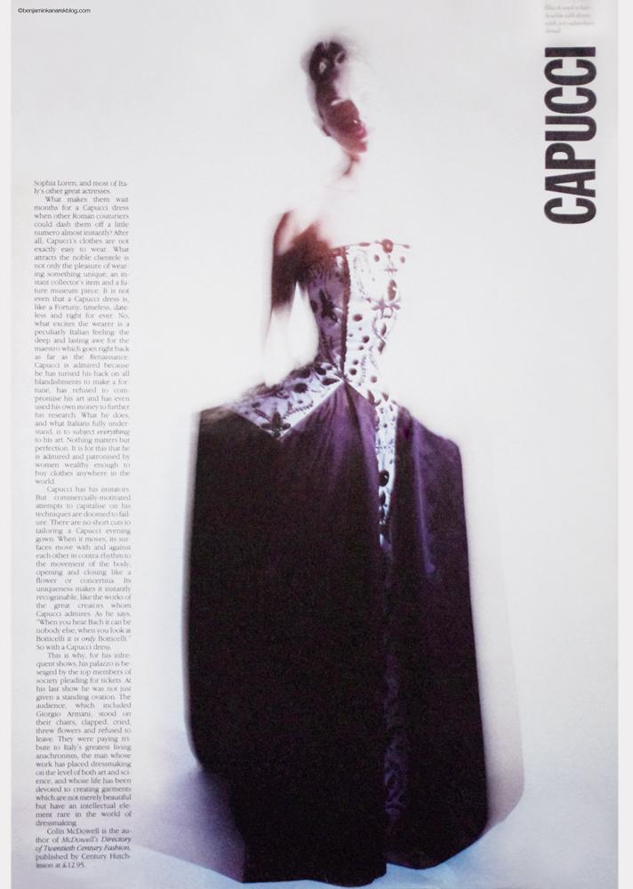 Roberto Capucci “The Unsung Hero” for W from the Benjamin Kanarek’s Archives – 1990 Capucci for W - Europe © Benjamin Kanarek - Archives 1990
