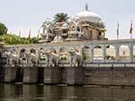 Jag Mandir Palace surrounded with elephant statues