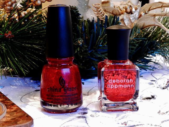 Christmas NOTD - Red & Sparkly ♥