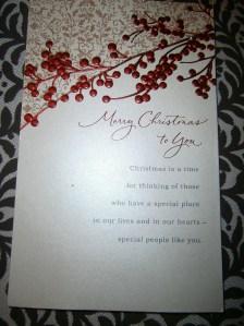 Card from Aunt S