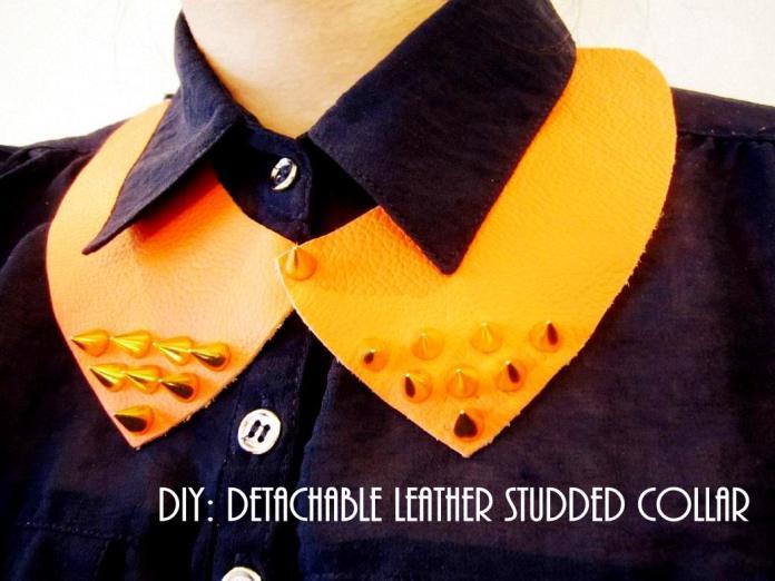 DIY Leather Studded Collar (detachable)
