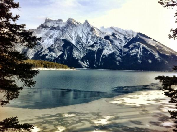 Lake Minnewanka seen en route to Stewart Canyon in Banff National park Lake Minnewanka seen en route to Stewart Canyon in Banff National park