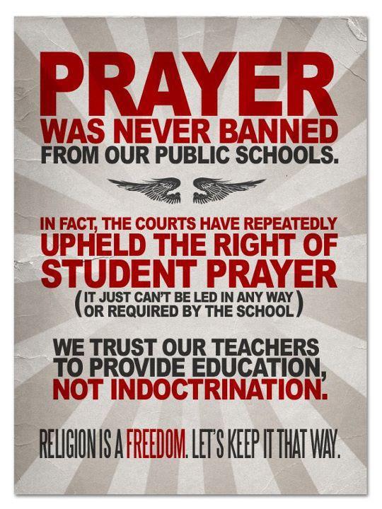 Prayer In Schools Was Never Banned