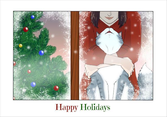 Happy Holidays Postcard. Free Printable