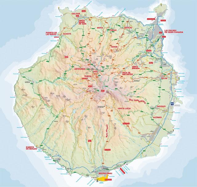 Travel around Spain - Gran Canaria map