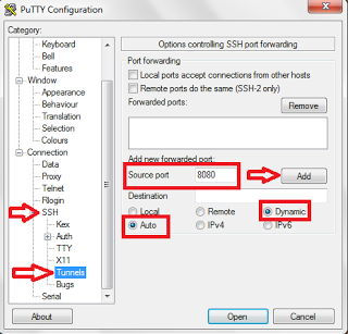 How to access any blocked website using ssh tunnel?