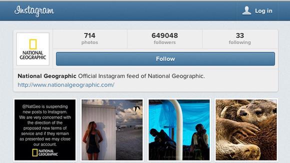 National Geographic suspends new Instagram posts over new terms