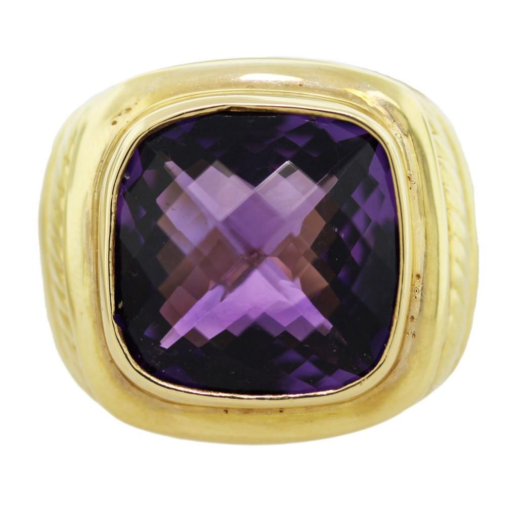David Yurman 18K Yellow Gold and Amethyst Albion Ring david yurman ring, david yurman amethyst ring, david yurman basel, david yurman basel world