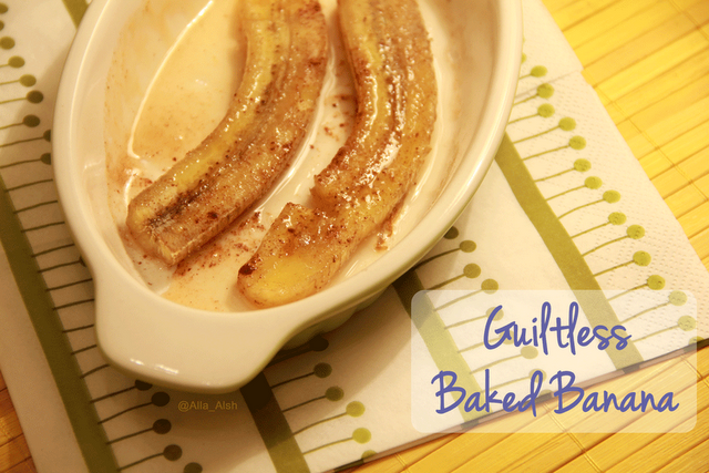 Guiltless Baked Banana