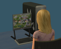 Oh damn, that Sim is playing Sims!