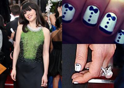 zooey deschanel nails 400x285 Art for the nails
