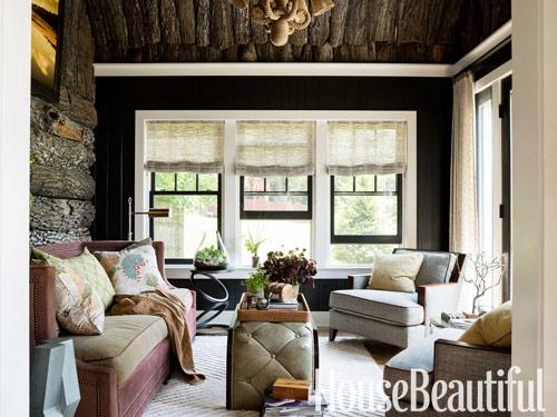 Color Roundup: Using Black in Interior Design Pittsburgh Paint color Black Magic used in a design by Thom Filicia