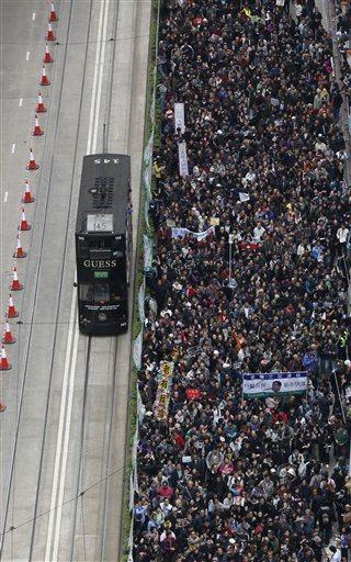 Hong Kong New Year Protest