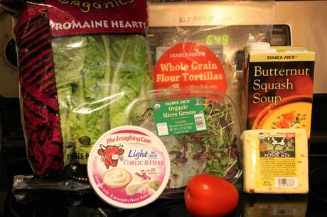 Butternut Squash Soup & Gourmet Salad Flatbread