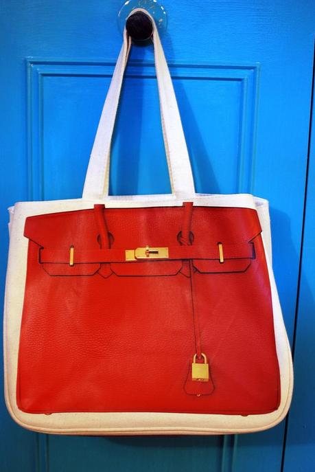thursday friday red birkin bag front view