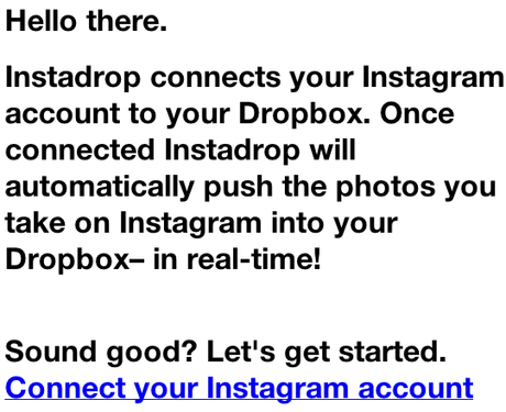 Instadropb Connect Instagram To Dropbox