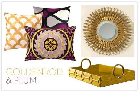 Modern Chic Home: goldenrod & plum