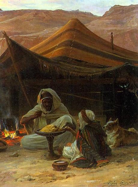 Bedouins in the Desert - Detail Man and Child