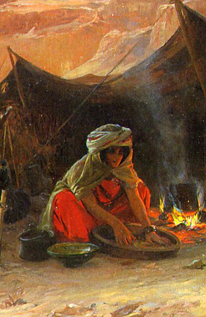Bedouins in the Desert Detail Woman