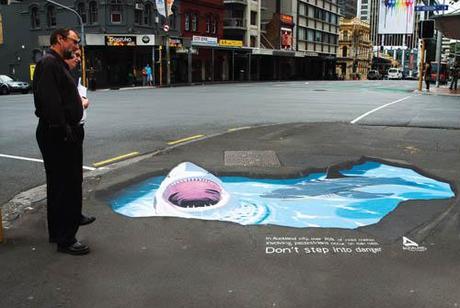 New Zealand Pedestrian Safety Ambient Ad 10 Outdoor Ads with Teeth