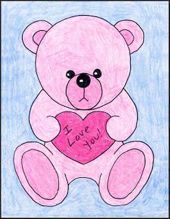 How To Draw A Valentine Teddy Bear
