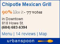 Chipotle Mexican Grill on Urbanspoon