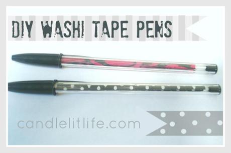 10 Fun Washi Tape Projects DIY Washi Tape Pens by Candle Lit Life