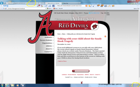 Guide on how to talk to children about Sandy Hook pre-dated the massacre Arlington Red Devils
