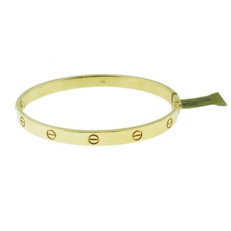 Cartier Love Bangle Yellow Gold Size 21, used love bangle, cartier ...