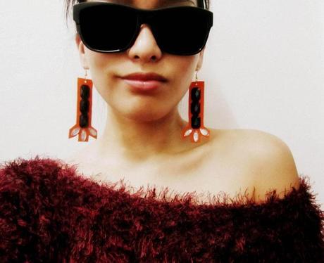 DIY: Funky Leather Gem Earrings