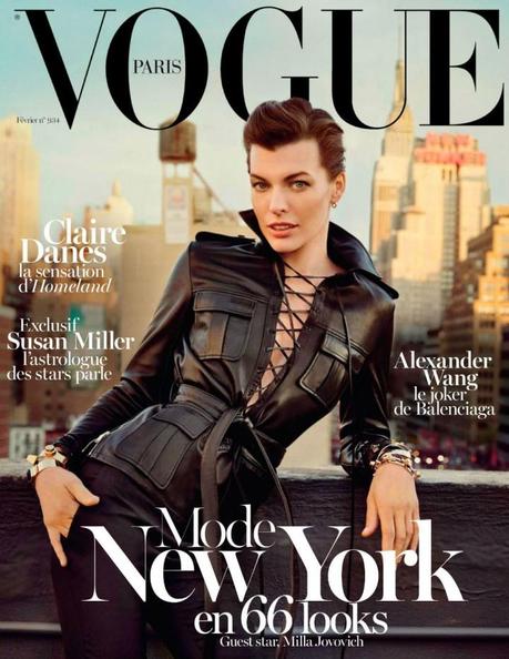 Cover- Milla Jovovich by Inez & Vinoodh for Vogue Paris February 2013
