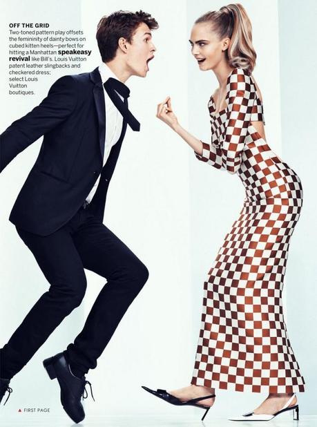 Cara Delevingne and Ansel Elgort for US Vogue January 2013 by Sebastian Kim 2
