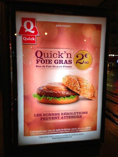 A Season’s Special: Foie Gras Burger at Quick, France