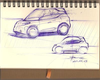 Car sketch by Luciano Bove