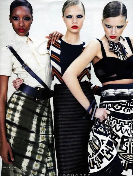 Lily Donaldson, Jourdan Dunn, Cara Delevingne and Nyasha Matonhodze for W magazine January 2012 by Emma Summerton Lily Donaldson, Jourdan Dunn, Cara Delevingne and Nyasha Matonhodze for W magazine January 2012 by Emma Summerton 5