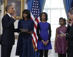 President Obama taking the oath of office on Sunday, January 21st