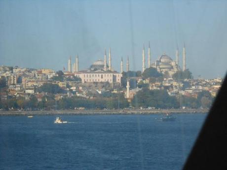 Aya Sofya (on the left) from the ferry, Istanbul, August 2012