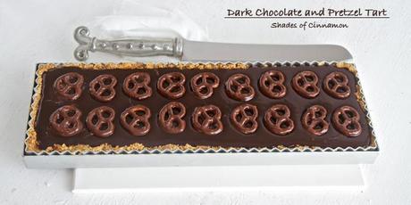 Dark Chocolate and Pretzel Tart