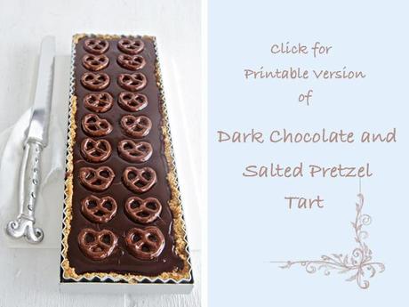 Dark Chocolate and Pretzel Tart