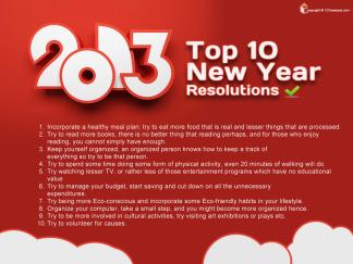 Top New Years Resolutions
