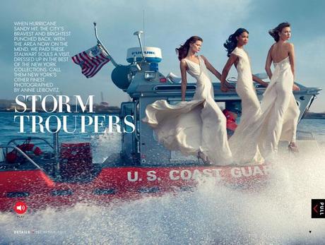 Karlie Kloss, Kasia Struss, Arizona Muse, Liu Wen, Joan Smalls and Chanel Iman by Annie Leibovitz for Vogue US February 2013